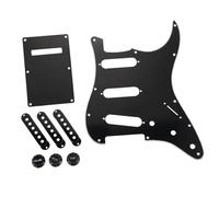 Electric Guitar Pickguard Pickup Set Of 3 Ply Black 11 Hole Sss Guitar Pickguard Back Plate Pickup Covers Knobs Guitar Parts & Accessories