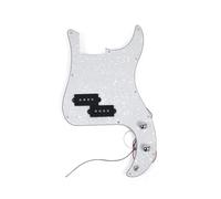 electric Guitar Pickguard pickup set PB Prewired Loaded Pickguard Plate With Pickup For 4 String P Bass Multi Colour(White Pearl)