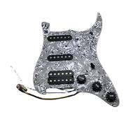 electric Guitar Pickguard pickup set Prewired Scratchplate Assembly ST Guitar Pickups SSH Style 7-Way Type Fully Loaded Pickguard Guitar Pickup(White agate)