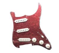 electric Guitar Pickguard pickup set Single Coil Guitar Pickguard PickupsPrewired 11 Hole Red/White Pearl White Guitar Accessories(Red Pearl)