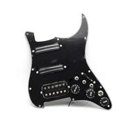 electric Guitar Pickguard pickup set SSH Guitar Pickup With Singlecut Wiring Loaded Prewired Pickguard Pickup Scratchplate Assembly For ST Guitar(With Switch BK-BK)