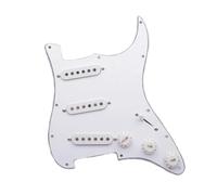 electric Guitar Pickguard pickup set SSS Loaded Prewired Guitar Pickguard With Two White Humbucker Pickup And White Scratchplate Assembly(White)
