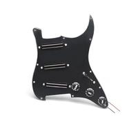 electric Guitar Pickguard pickup set SSS Prewired Pickguard Mini Humbucker Guitar 9K/9K/9K Loaded Prewired Scratchplate For ST Style Guitar Black(Black-BK pickguard)