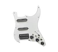 electric Guitar Pickguard pickup set ST Guitar SSH-Coil Splitting Prewired Pickguard Two Mini Humbucker + ONE Humbucker(9K/9K/15K)(Black WH Switch)