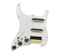 electric Guitar Pickguard pickup set ST Guitar SSH-Coil Splitting Prewired Pickguard Two Mini Humbucker And One Humbucker(9K/9K/15K)+3.5 Output(Left WH 3.5 Output)