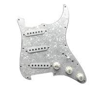 Electric Guitar Pickguard Pickup Single Coil Alnico Electric Guitar Pickguard Pickups Alnico Prewired 11 Hole SSS Guitar Accessories(B)