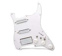 Electric Guitar Pickguard Pickup SSH-High Output Loaded Prewired Pickguard 2 Mini Humbucker With Coil Pickup For Electric Guitar Pickguard(B)