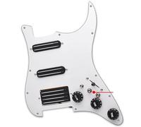 Electric Guitar Pickguard Pickup SSH High Output Loaded Prewired Scratchplate Coil Splitting 2 Humbucker With Coil Pickup Electric Guitar Pickguard(Black)
