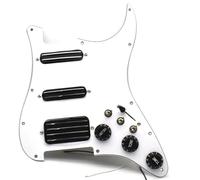 Electric Guitar Pickguard Pickup SSH Loaded Prewired Scratchplate Coil Splitting 2 Humbucker 4 Coil Pickguard Pickup With Single Cut Converter Pickup(B)
