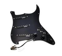 Electric Guitar Pickguard Pickup SSS Ainico 5 Single Coil Pickups 7-Way Type Fully Loaded Prewired Pickguard Set For Guitar Electric Guitar Parts(Black)