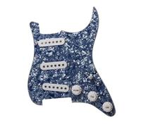 Electric Guitar Pickguard Pickup SSS Pickup Electric Guitar Prewired Pickguard Single Coil Pickups Loaded 11 Hole Guitar Accessories Multi Colour(D)