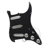 Electric Guitar Pickguard Pickup SSS Silver Pickup Pickguard ST Electric Guitar Pickguard Loaded Prewired Scratchplate Assembly Pickguard Pickup(B)