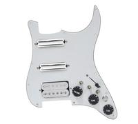 Electric Guitar Pickguard Pickup ST Guitar SSH Coil Splitting Prewired Pickguard Two Mini Humbucker + One Humbucker 9K/9K/15K +Silence Converter(I)