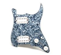 Electric Guitar Pickguard Pickup Suitable For ST SQ Electric Guitar Pickup Guard Assembly HH Aluminum Nickel Cobalt Black Pickup Can Be Cut Single(Pearl D)
