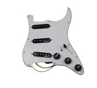 Electric Guitar Pickguard Pickup Wiring Harness Guitar 7-Way Type Fully Loaded Prewired Pickguard SSS Ainico 5 Single Coil Pickups Set Guitar Parts(T)