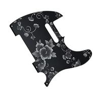 Electric Guitar Pickguard Plastic Electric Guitar Pickguard Flower Pattern 8 Hole Scratch Plate With Screws Fit For For TL Guitar Parts