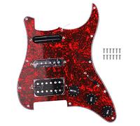 Electric Guitar Pickguard Pre Wired Single Double Coil Pickups, 1 Volume 2 Tone Knobs, Loaded Pickup Plate - Easy Control, Stylish Design, Durable Plastic and Copper Wire