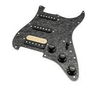 Electric Guitar Pickguard Replacement, HSS Pickup Harness Set with Controls and Selector for Repair Project Setup Mounted Pickguard Guitar Pickup Assembly Hss Control Plate Repair Replacement Harness