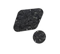 Electric Guitar Pickguard Set Professional Two Pack LP Style Guitar Back Plate Control Converter Cavity Cover(Black 4ply)