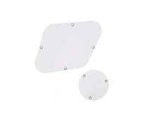 Electric Guitar Pickguard Set Two Pack LP Style Guitar Back Plate Control Converter Cavity Cover Stylish Portable(White 3ply)