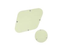 Electric Guitar Pickguard Set Two Pack LP Style Guitar Back Plate Control Converter Cavity Cover Stylish And Portable(Green 3ply)