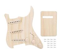 Electric Guitar Pickguard with V Pickups, Wood Grain, 5 - Speed Switch, SSS Configuration, Rear Cover - Prewired Set, Easy Installation, Stylish Maple and Rosewood Options