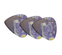 Electric Guitar Picks | Artistic Variety Star Plectrums Includes Thin Medium Heavy Thick,Classic Triangular Picks for Bass & Electric Guitars, Large Guitar Picks