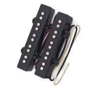 Electric Guitar Pickup 5-String Bass Guitar Exquisite Pickup Part Fiber Bobbin Black Plastic Split Cover (Color : One set)
