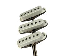 Electric Guitar Pickup Alnico 5 Vintage Handwound Single Coil Guitar Pickups Grey Bottom Plate Double Coil Pickup Guitar Parts(Yellow)
