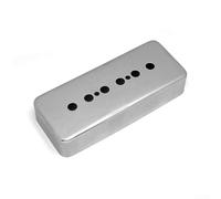 Electric Guitar Pickup Cover Brass Construction Chrome Finish 85.5mm Long for Single Coil Humbucker Frame Replacement(Semi-closed 52mm)