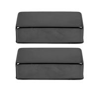 Electric Guitar Pickup Cover Closed Type, Sealed Humbucker Double Coil, Brass Enclosure, 2PCS - Durable Brass Material, Dust Proof Design, Clear Sound for Guitar Players (Black)