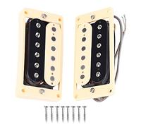 Electric Guitar Pickup Dual Bridge Pickup Black Yellow, Precision Circuit Design - Soft Jazz Tone, Easy Installation, Ideal for Guitar Players