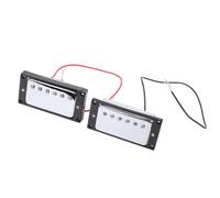 Electric Guitar Pickup, Durable Metal Double Coil Pickup for LP Black Frame Guitar Parts Replacement (Silver