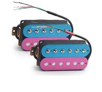 Electric Guitar Pickup Humbucker Dual Coill Spliting Pickup 4 Conduct Cable N-7.5K/B-15K Output Blue/Purple(B+N)