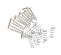 Electric Guitar Pickup Screws and Springs Set Silver Metal