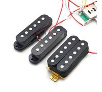 electric guitar pickup set Electric Guitar Pickup Wiring Harness Prewired 5-way Converter 2T1V Control SSH Pickup For ST Electric Guitar Black-White (Color : 1)