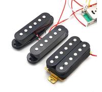 Electric Guitar Pickup Set Electric Guitar Pickup Wiring Harness Prewired 5-way Converter 2T1V Multi Type Pickup For ST Electric Guitar Black-White(SSH Black)