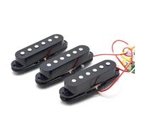 Electric Guitar Pickup Set Electric Guitar Pickup Wiring Harness Prewired 5-way Converter 2T1V Multi Type Pickup For ST Electric Guitar Black-White(SSS Black)