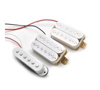 Electric Guitar Pickup Set Electric Guitar Pickup Wiring Harness Prewired 5-way Converter 2T1V Multi Type Pickup For ST Electric Guitar Black-White(HSH White)