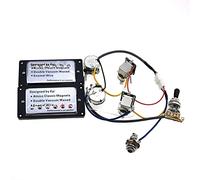 Electric Guitar Pickups 4C Humbucker Pickups With Wiring Harness for Epiphone/Gibson guitar Pickup-Set For Electric Guitars(Chrome Black ring)