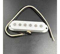 Electric Guitar Pickups Alnico 5 Electric Guitar Bridge Pickup Imitate TL Guitar Pickup Sound With Stagger Pole Black Base For ST Electric Guitar(White)