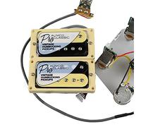 Electric Guitar Pickups Alnico 5 Humbucker Pickups ProBucker Push/Pull Wiring Harness For For Gibson Pickup-Set For Electric Guitars(Zebra YE Frame)