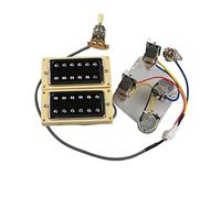Electric Guitar Pickups Alnico 5 Humbucker Pickups ProBucker Push/Pull Wiring Harness For For Gibson Pickup-Set For Electric Guitars(Chrome YE)