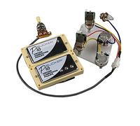 Electric Guitar Pickups Alnico 5 Humbucker Pickups ProBucker Push/Pull Wiring Harness For For Gibson Pickup-Set For Electric Guitars(Chrome YE Frame)