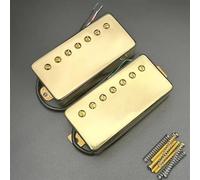 Electric Guitar Pickups Brass Cover Humbucker Slotted Screw 8.5K/14K Coil Splitting Pickup For LP 7-String Electric Guitar Gold(B+N C)