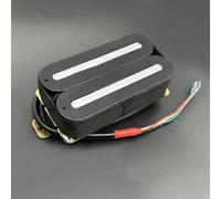 Electric Guitar Pickups Dual Hot Rail Electric Guitar Humbucker Pickup N-10K/B-16K Double Coil Pickup Coil Splitting Ceramic Pickup Black(Neck)