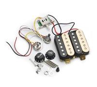 Electric Guitar Pickups Guitar Humbucker Pickups With 3 Way Guitar Converter 500K Potentiometer 1T1V Wiring Harness Prewired Electric Guitar Pickup(A)