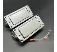 Electric Guitar Pickups Set Mini Humbucker 68X29MM Sealed Electric Guitar Pickup Neck&Bridge Coil Splitting Pickup For LP Guitar Black/Chrome(2PC B)