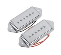 Electric Guitar Pickups Single Coil Pickups Guitar Pickups (Neck & Bridge) For LP Electric Guitar Silver/Yellow/BK 50/52mm(Silver)