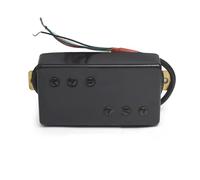 Electric Guitar Pickups Two Line 3+3 Brass Cover Humbucker Guitar Pickup 4 Coil Cable 7.5k/15k Coil Splitting Pickup For LP Guitar Black(C)